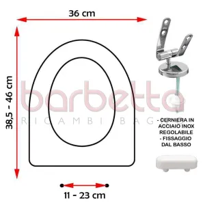 SEDILE COPRIWATER COMPATIBILE POZZI GINORI BAIA BIANCO