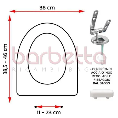 SEDILE COPRIWATER COMPATIBILE POZZI GINORI BAIA BIANCO