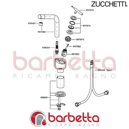 LAVABO CLOSER ZUCCHETTI ZCL570