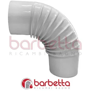 GOMITO SMALTATO 90° D. mm 80 - 90° - col. bianco