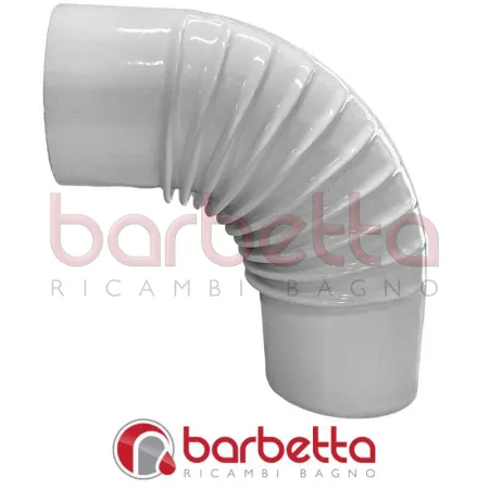 GOMITO SMALTATO 90° D. mm 130 - 90° - col. bianco