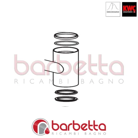 SET D'ANELLI DI GUIDA RICAMBIO KWC INOX Z.536.261