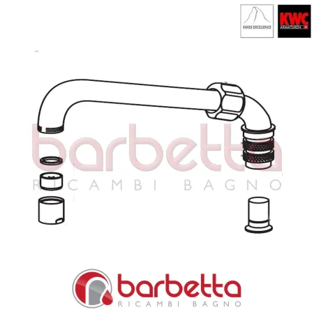 BOCCA ORIENTABILE GASTRO COMPLETA A300 RICAMBIO KWC K.33.41.34