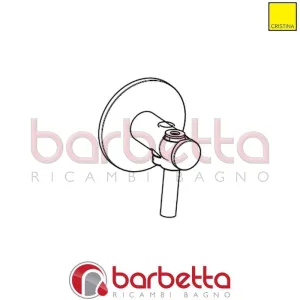 SUPPORTO FISSO CON PRESA ACQUA Q CROMO RICAMBIO CRISTINA CRISM14539Q