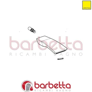 BOCCA LAVABO A MURO CON ROMPIGETTO PREASSEMBLATO RICAMBIO CRISTINA CRIFU21762P51
