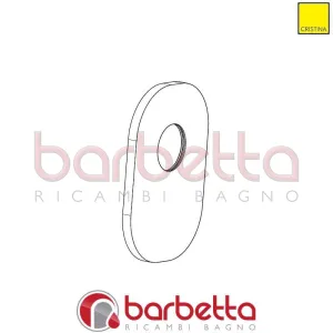 PIASTRA DA INCASSO ARROTONDATA CROMO RICAMBIO CRISTINA CRIPI16993P51