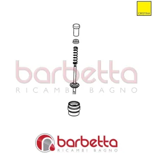 DEVIATORE COMPLETO VASCA SMALL EXCLUSIVE CROMO RICAMBIO CRISTINA CRIPR9207Q51