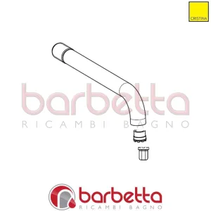 CANNA LAVABO A MURO CROMO RICAMBIO CRISTINA CRICN15157P51