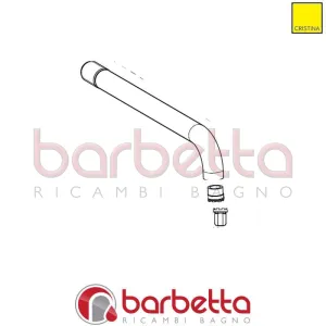 CANNA LAVABO A MURO CROMO RICAMBIO CRISTINA CRICN15159P51