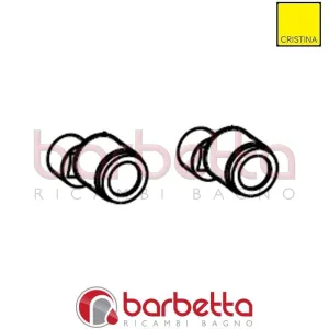 COPPIA DI GAMBI ECCENTRICI + GUARNIZIONI RICAMBIO CRISTINA CRIPR8336Q50