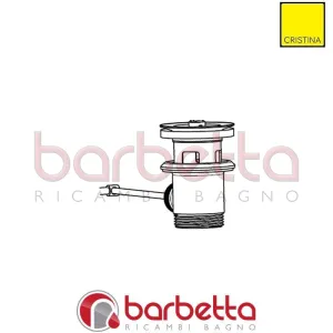 SCARICO AUTOMATICO 1'1/4 CROMO RICAMBIO CRISTINA CRISC3598Q51