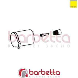 MANIGLIA TERSMOSTATICA CROMO RICAMBIO CRISTINA CRIPR8258Q51
