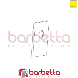PIASTRA INCASSO RETTANGOLARE CROMO RICAMBIO CRISTINA CRIPI15620P51