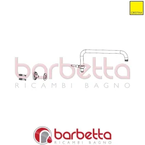 CANNA SQUADRATA GIREVOLE CROMO RICAMBIO CRISTINA CRICN15226Q51