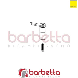 CAPPUCCIO/LEVA PIANO PRE-ASSEMBLATO CROMO RICAMBIO CRISTINA CRIPR23682Q51