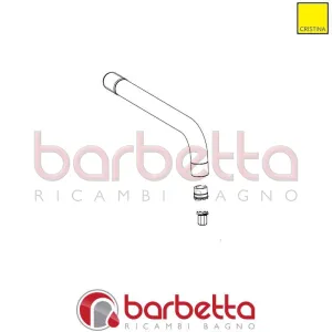 CANNA LAVABO INCASSO ESTERNO L180 CROMO RICAMBIO CRISTINA CRICN23683P51