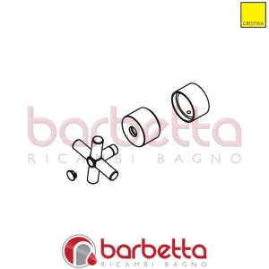 INSIEME MANIGLIA EXCLUSIVE PER TERMOSTATICO DA INCASSO CROMO RICAMBIO CRISTINA CRIPR6415Q51
