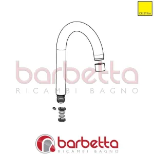 CANNA TONDA IN TUBO PER LAVABO EXCLUSIVE CROMO RICAMBIO CRISTINA CRICN5376Q51