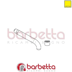 CANNA LAVABO A MURO EXCLUSIVE CROMO RICAMBIO CRISTINA CRICN5626P51