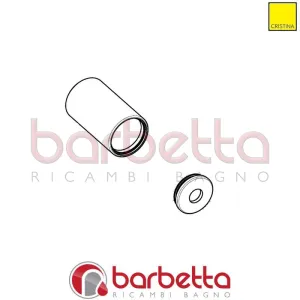 INSIEME CAPPUCCIO COPRI VITONE PER LAVABO CROMO RICAMBIO CRISTINA CRIPR4816Q51
