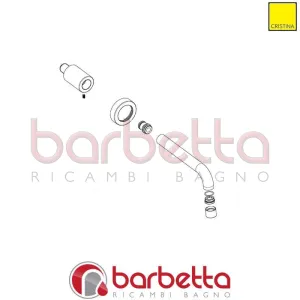 INSIEME CANNA LAVABO A MURO PER PARTI ESTERNE CROMO RICAMBIO CRISTINA CRIPR5276Q51