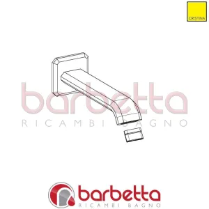 BOCCA EROGAZIONE PREASSEMBLATA LAVABO INTERASSE 180 RICAMBIO CRISTINA CRIFU17173P34P