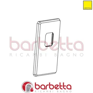 PIASTRA INCASSO RETTANGOLARE 2 FORI RICAMBIO CRISTINA CRIPI21098P51