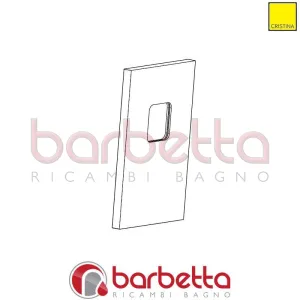 PIASTRA INCASSO 1 FORO CON GUARNIZIONE RICAMBIO CRISTINA CRIPI14526P51