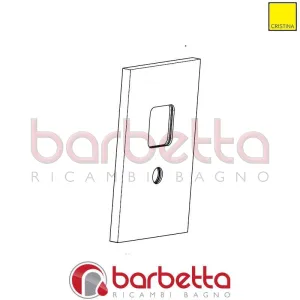 PIASTRA COMPLETA INCASSO 2 FORI RICAMBIO CRISTINA CRIPI15619P51