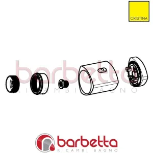 MANIGLIA COMANDO TERMOSTATICO VITONE PROFILO RICAMBIO CRISTINA CRIMV21926P51