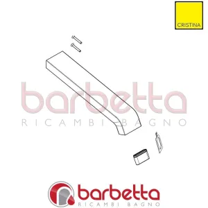 CANNA RETTANGOLARE PER LAVABO RICAMBIO CRISTINA CRIST14850Q51