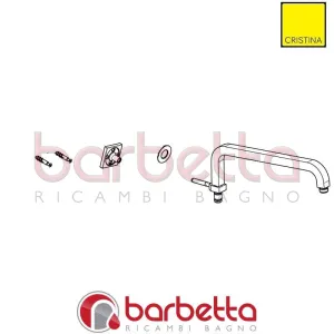 CANNA SQUADRATA GIREVOLE PER COLONNA RICAMBIO CRISTINA CRIPR17007Q51