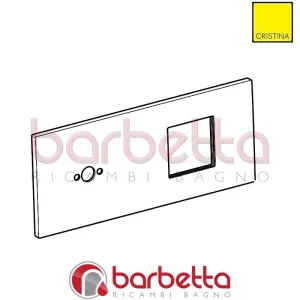 PIASTRA PER LAVABO INCASSO QM2 RICAMBIO CRISTINA CRIPI14924P75