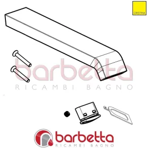 CANNA RETTANGOLARE PER LAVABO RICAMBIO CRISTINA CRIST15141Q13