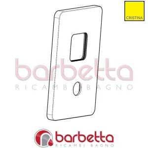 PIASTRA INCASSO RETTANGOLARE CON DEVIO RICAMBIO CRISTINA CRIPI21109P51