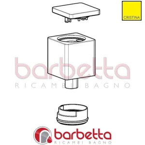 MANIGLIA TERMOSTATICA CON SEDE PULSANTE RICAMBIO CRISTINA CRIPZ22553P51