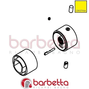 MANIGLIA CARTUCCIA RICAMBIO CRISTINA CRIPR13191Q13
