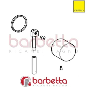 LEVA PER LAVABO QUEEN DA INCASSO RICAMBIO CRISTINA CRIPZ14426Y28