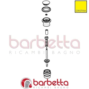 INSIEME DEVIATORE POMOLO RACCORDO RICAMBIO CRISTINA CRIPR3229Q92