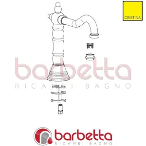 BOCCA PER LAVABO RICAMBIO CRISTINA CRIPR3141Q52