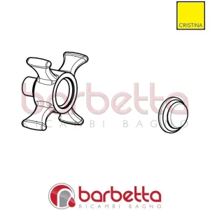 MANIGLIA E PLACCHETTA RICAMBIO CRISTINA CRIPR6626Q51