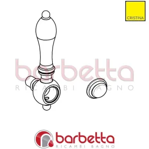 INSIEME MANIGLIA RICAMBIO CRISTINA CRIPR11794Q92