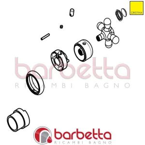 MANIGLIA COMPLETA PER TERMOSTATICO RICAMBIO CRISTINA CRIPR8349Q51