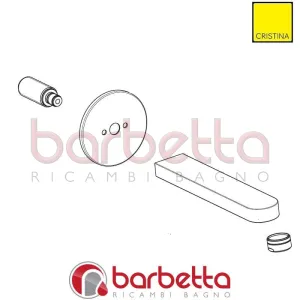 CANNA LAVABO COMPLETA RICAMBIO CRISTINA CRIMV13623P51