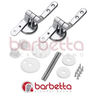 COPPIA CERNIERE UNIVERSALE IN OTTONE CROMATO