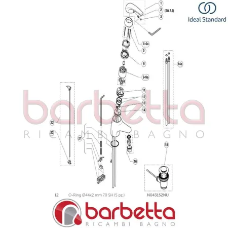 O-RING RICAMBIO IDEAL STANDARD N043152NU