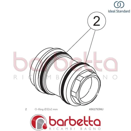 O-RING RICAMBIO IDEAL STANDARD A961793NU