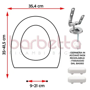 SEDILE COPRIWATER COMPATIBILE DOLOMITE ORIO BIANCO