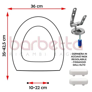 SEDILE COPRIWATER COMPATIBILE SIMAS GATE BIANCO