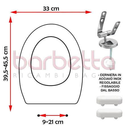 SEDILE COPRIWATER COMPATIBILE GRAVENA CROMA BIANCO